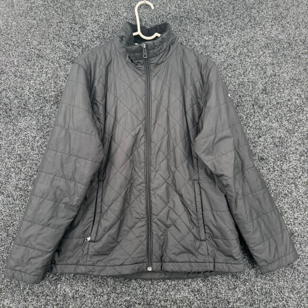 Columbia Mens Black Diamond Quilted Full Zip Insulated Jacket XW0662 Size L